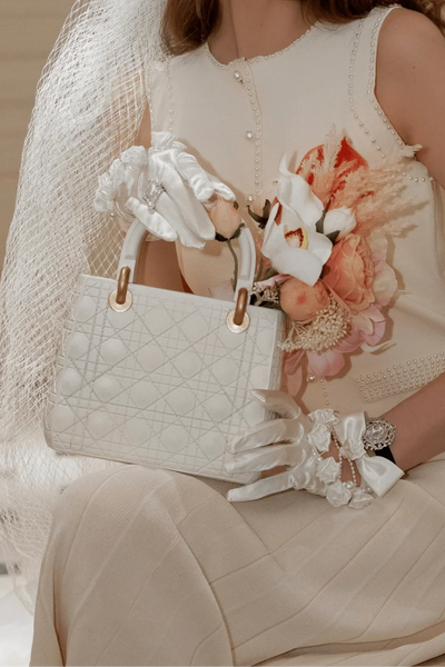 Scarlett Handbag Resin Vase in Beige