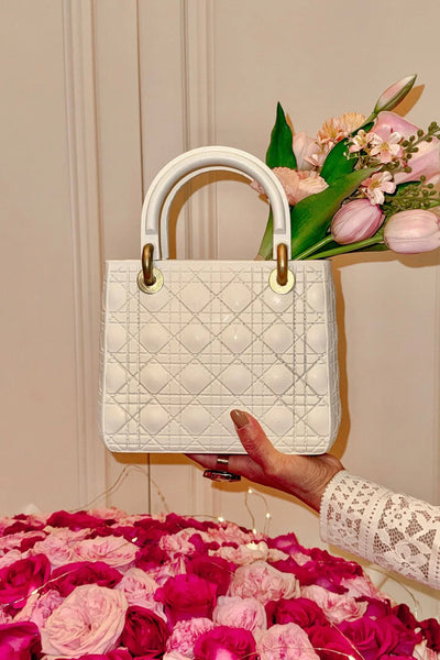 Scarlett Handbag Resin Vase in Beige