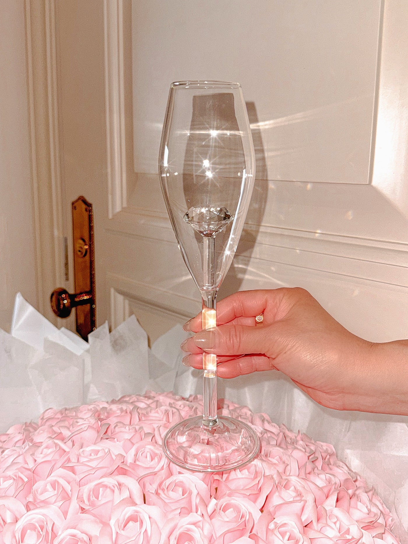 ‘100-Carat’ Diamond Champagne Flute Set of 4