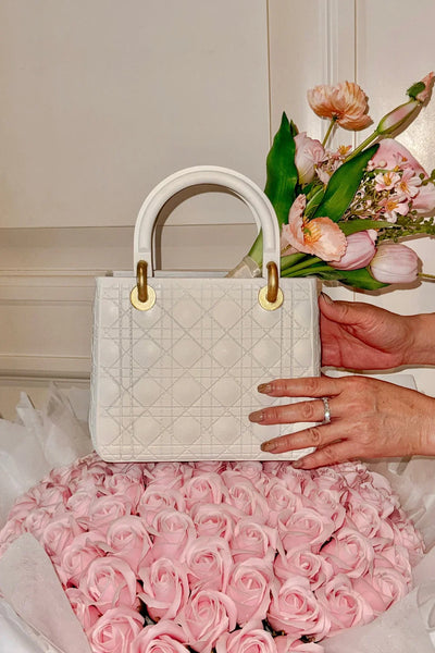 Scarlett Handbag Resin Vase in Beige