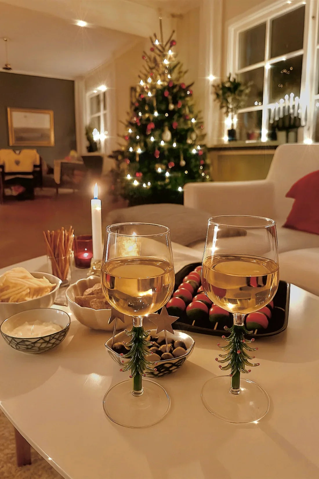 Merry Christmas Wine Flute Set of 4