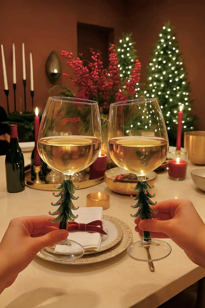 Merry Christmas Wine Flute Set of 4