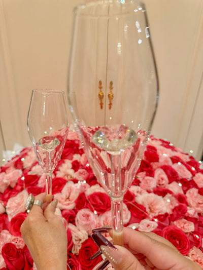 ‘100-Carat’ Diamond Champagne Flute Set of 4