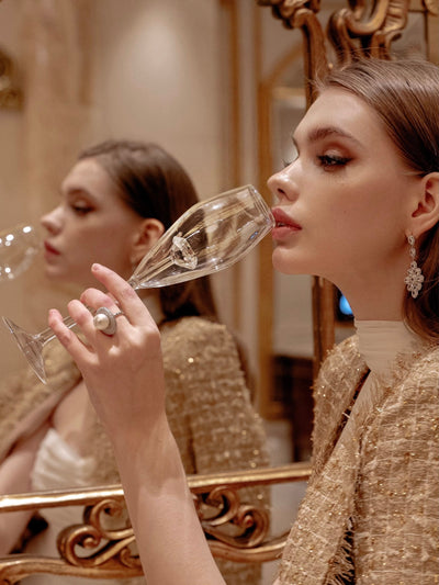 ‘100-Carat’ Diamond Champagne Flute Set of 4