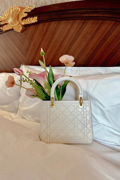 Scarlett Handbag Resin Vase in Beige