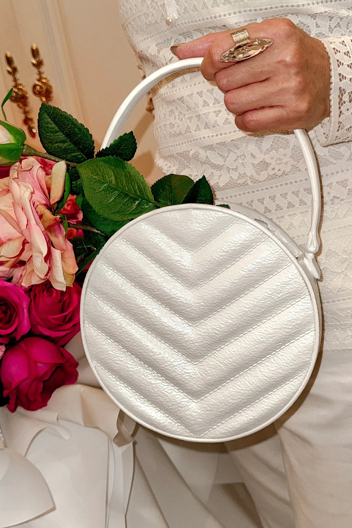 Sofia Round Handbag Resin Vase