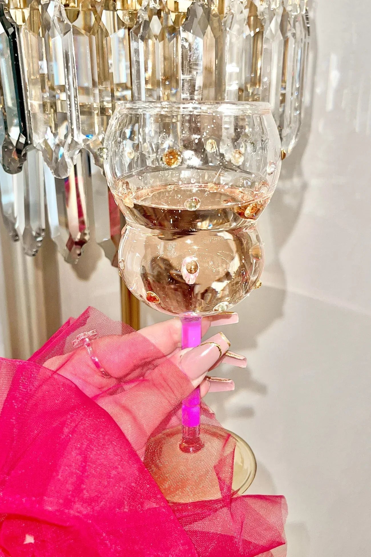 Luxurious Gemstones Glass Cup Set of 4
