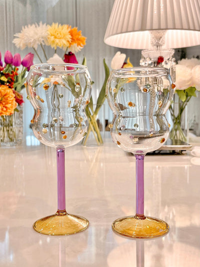Luxurious Gemstones Glass Cup Set of 4