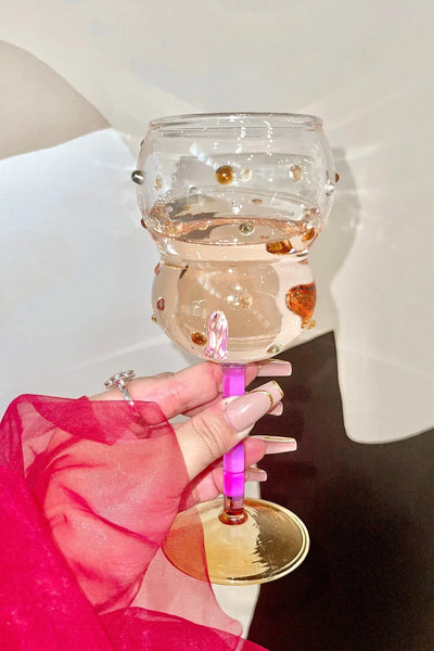 Luxurious Gemstones Glass Cup Set of 4