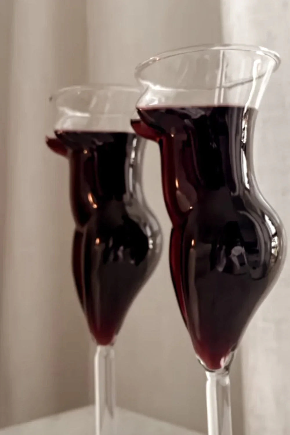 The Lady Glass Cup Set of 4- Handblown