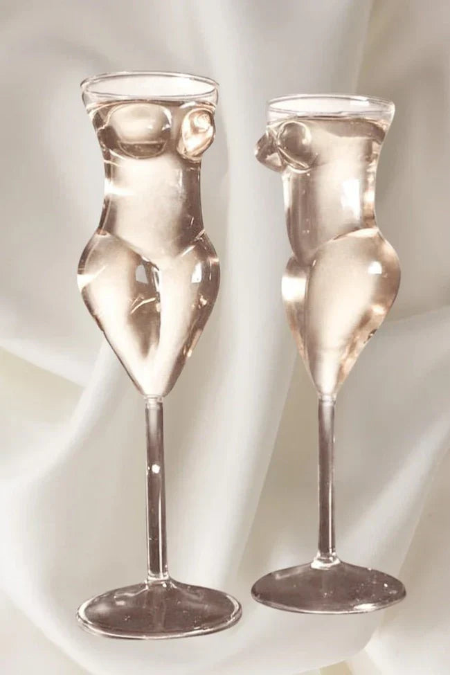 The Lady Glass Cup Set of 4- Handblown