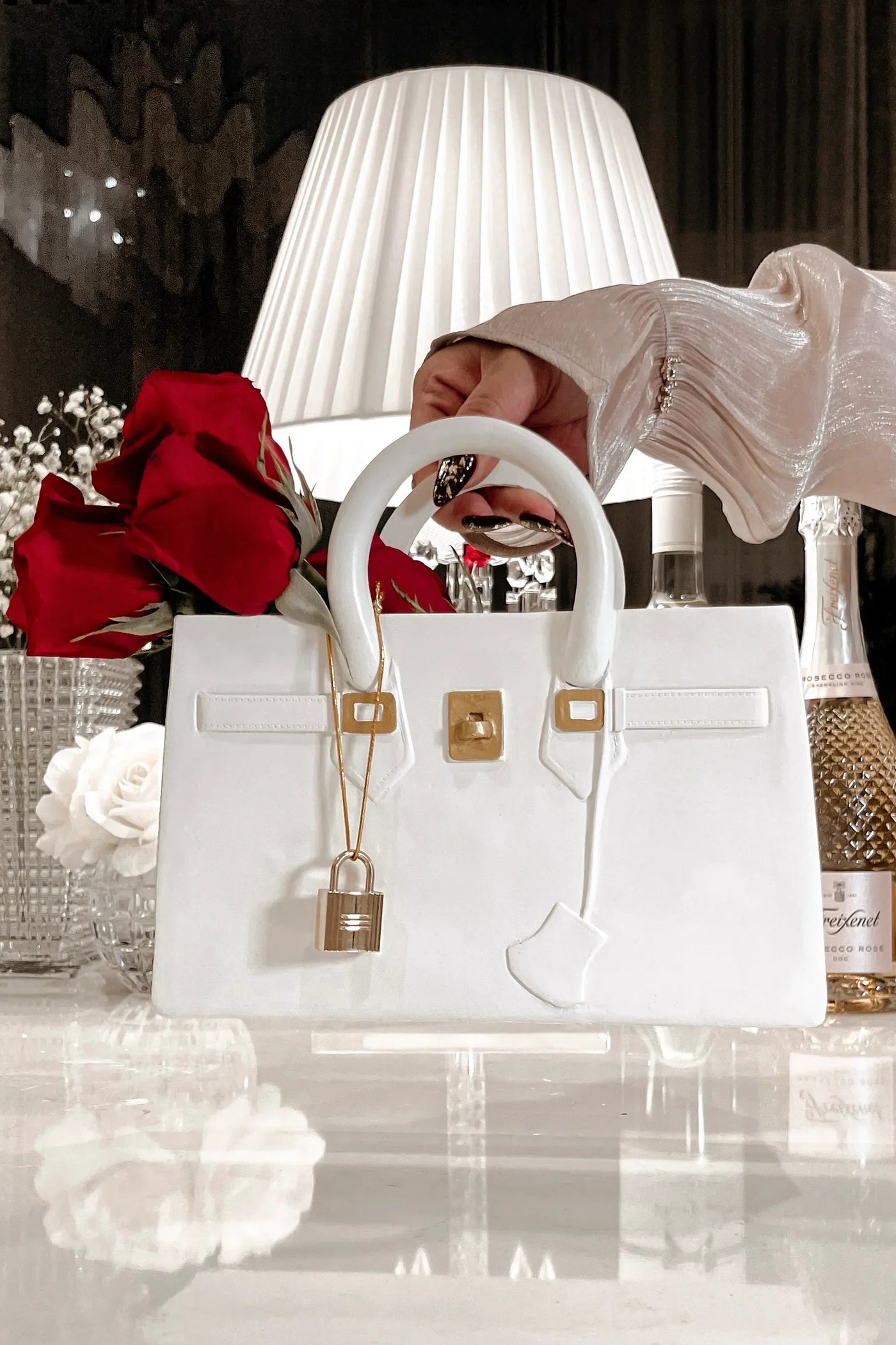 Victoria Handbag Resin Vase