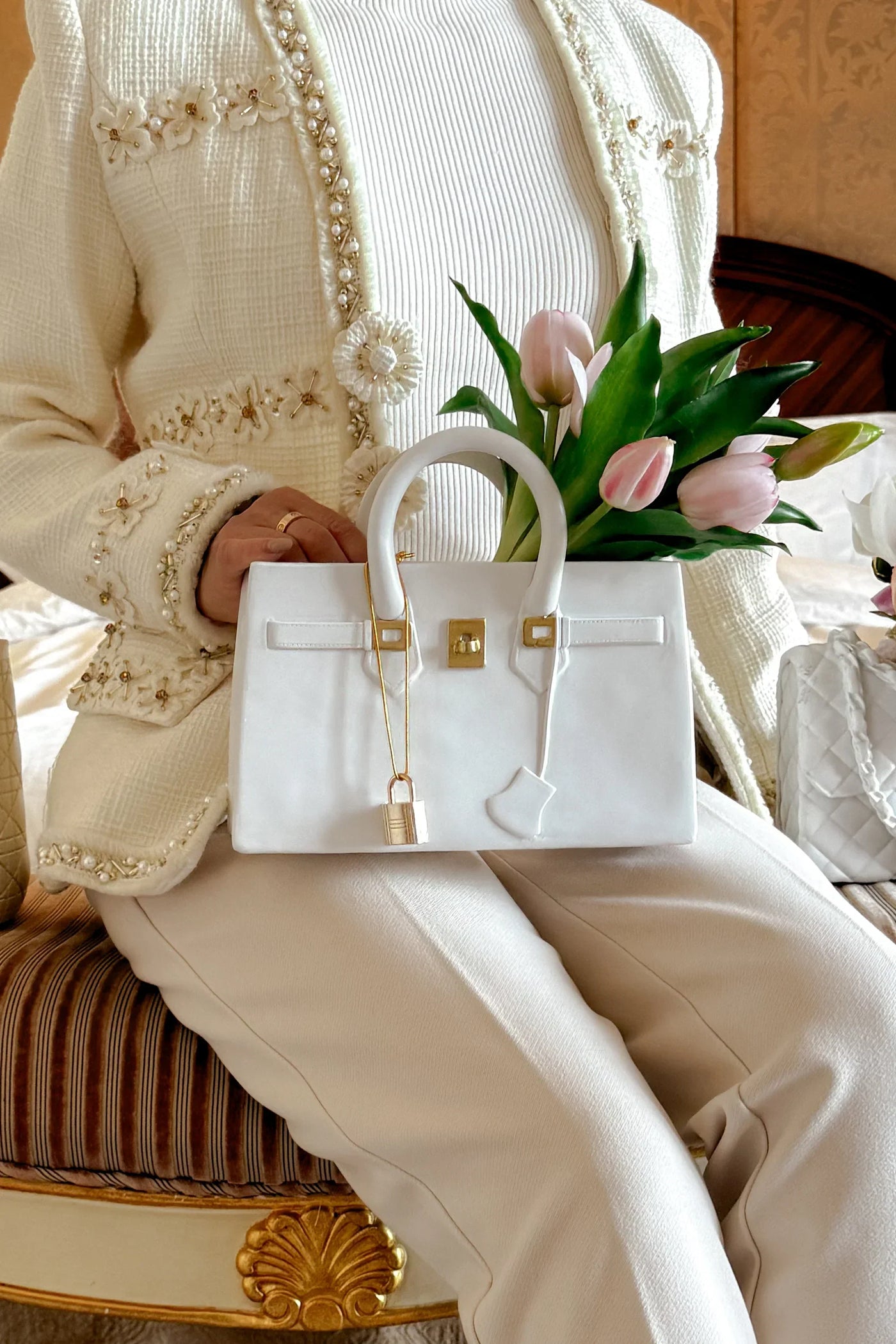 Victoria Handbag Resin Vase